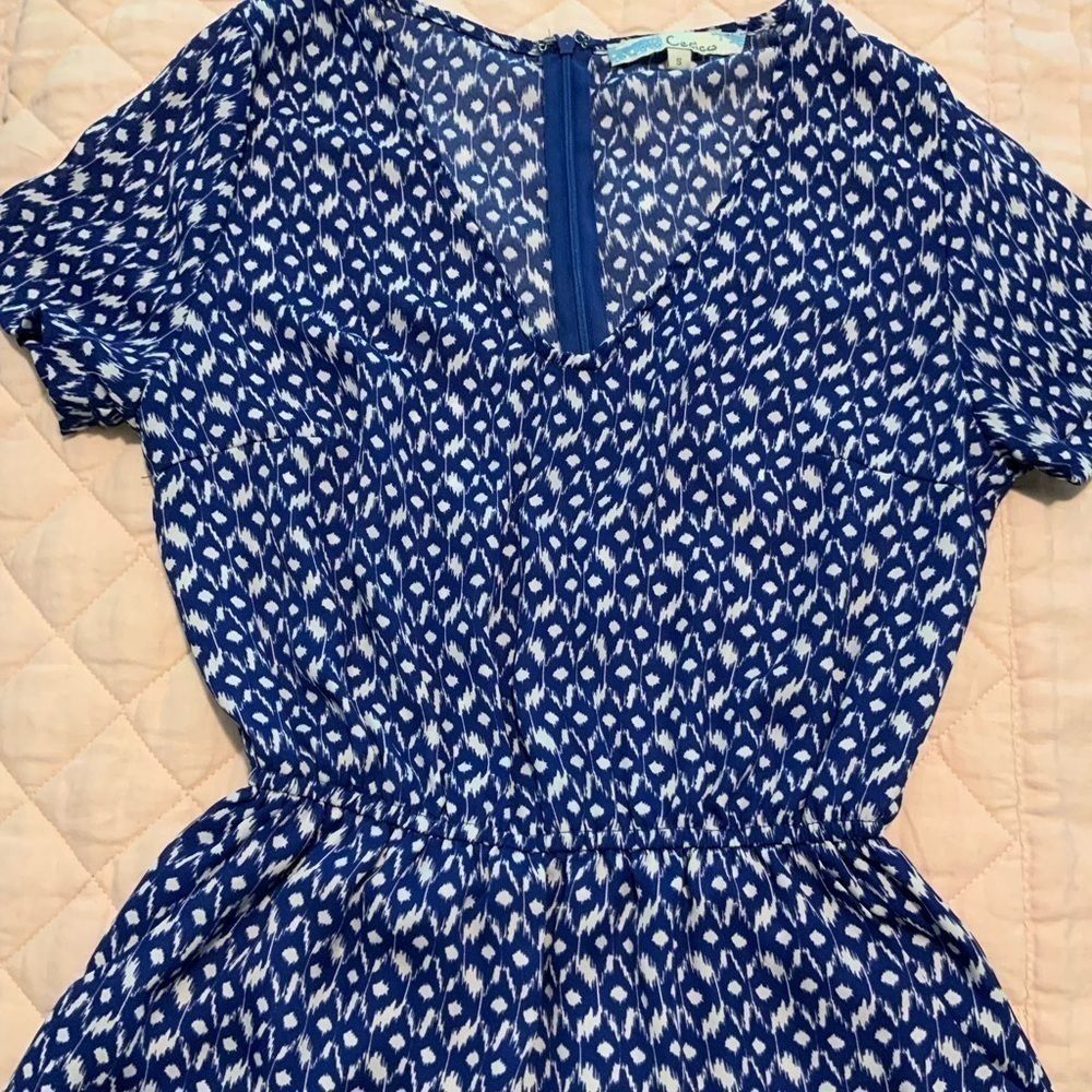 Cecico blue and white romper size XS - Picture 4 of 5